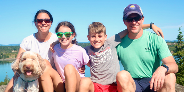 Tia, Charlie, and their campers Ellie and Sam